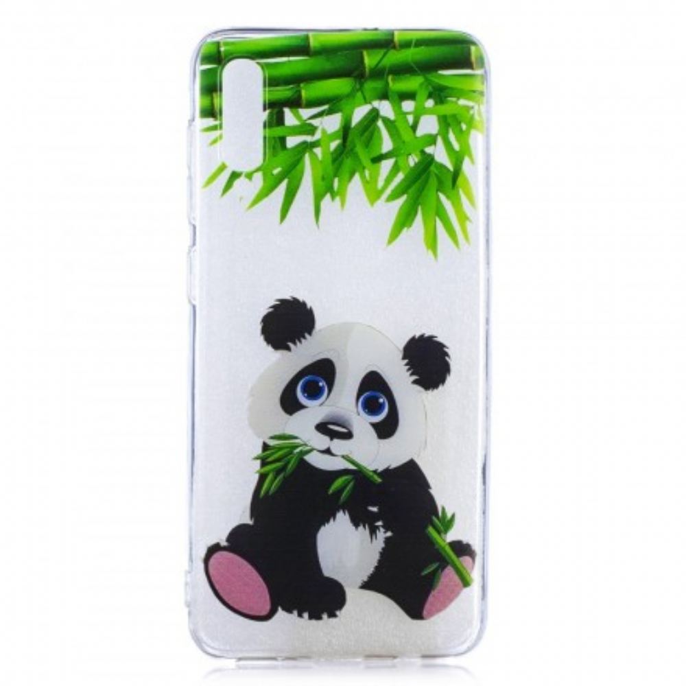 Kryt Na Samsung Galaxy A50 Transparentní Panda Eat