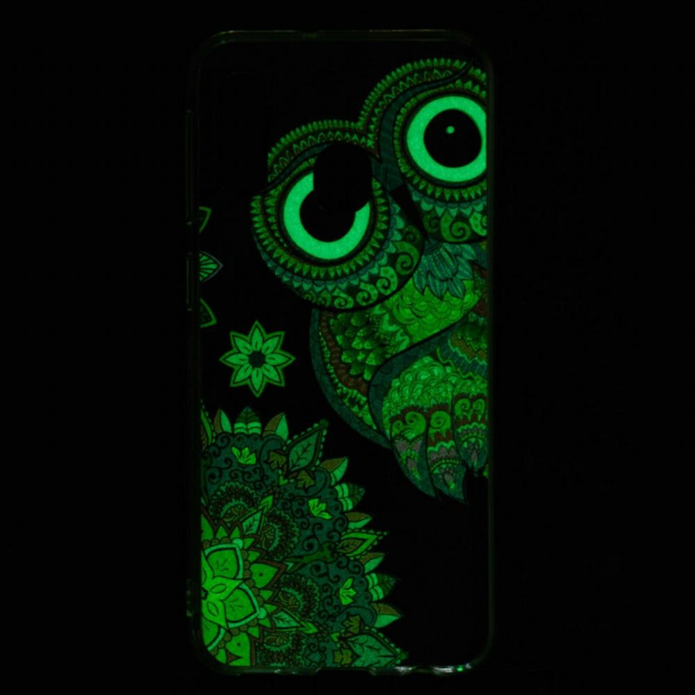 Kryt Na Samsung Galaxy A20e Mandala Fluorescenční Sova