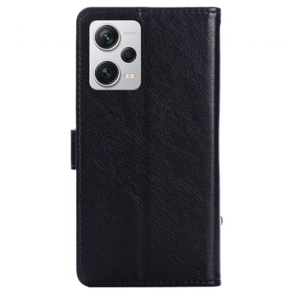 Kožené Pouzdro Na Xiaomi Redmi Note 12 Pro Plus Peněženka Na Zip