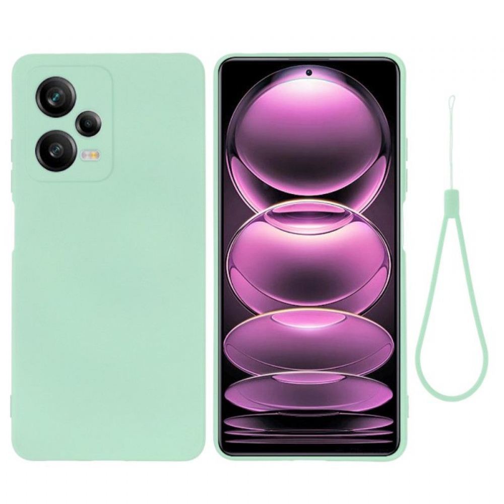 Kryty Na Mobil Na Xiaomi Redmi Note 12 Pro Plus Tekutý Silikon Se Šňůrkou