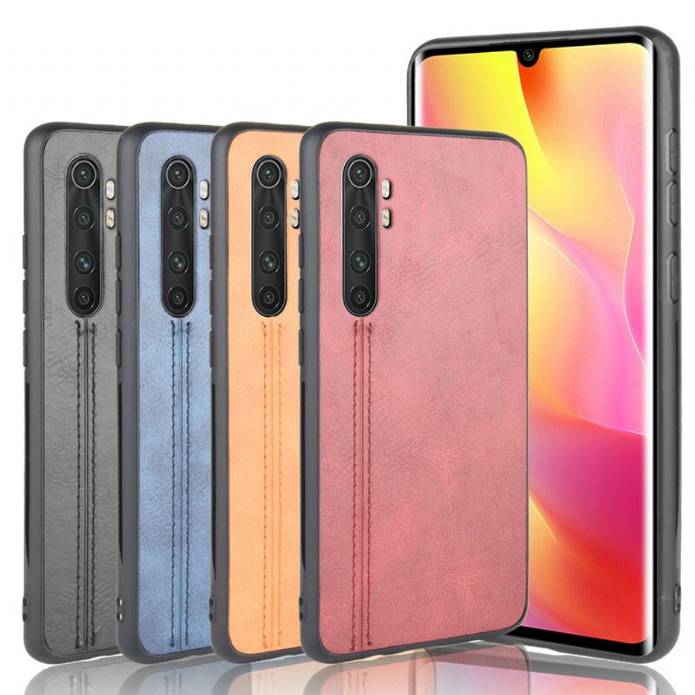 Kryt Na Xiaomi Mi Note 10 Lite Efekt Kůže Ve Švu