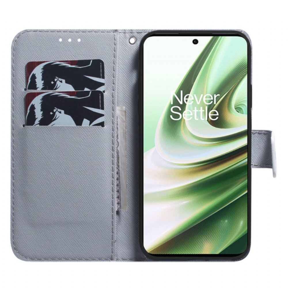 Flipové Pouzdro Na OnePlus Nord 2T 5G Na Lana Strappy Mops Pes