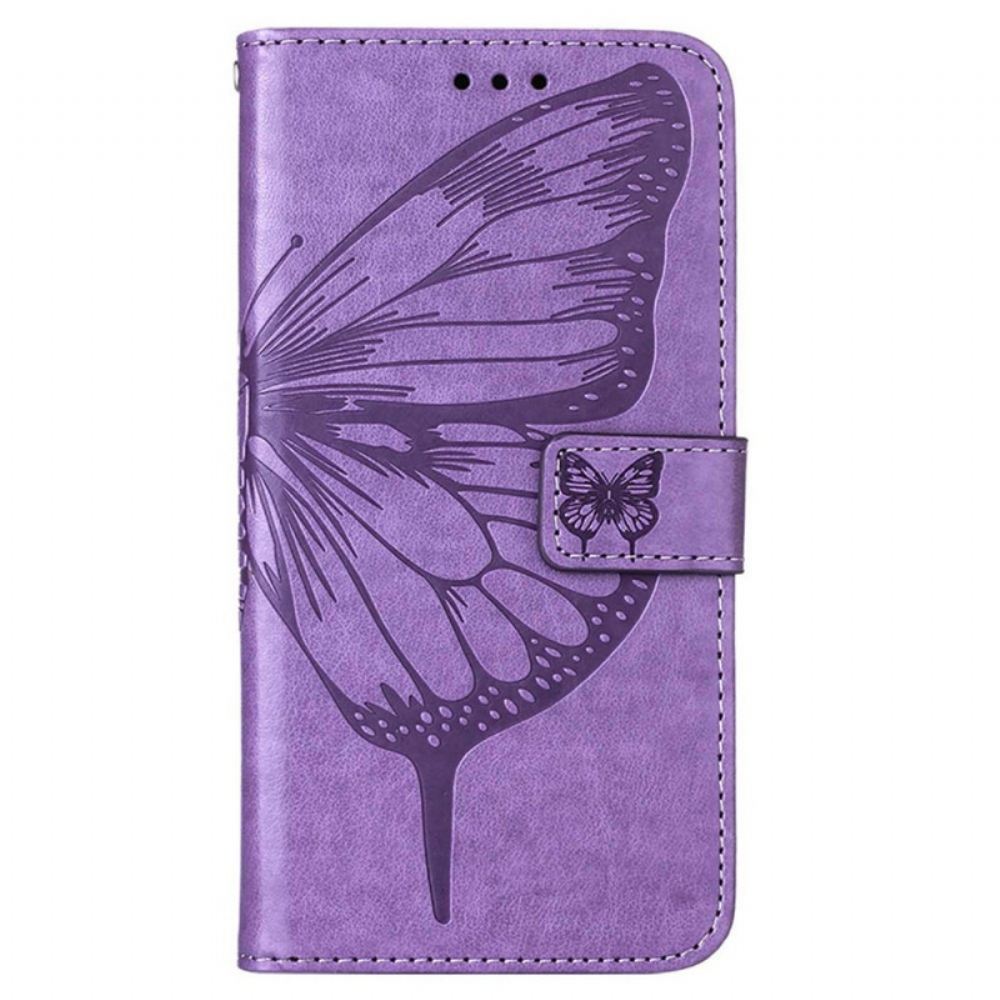 Kožené Pouzdro Na OnePlus Nord 2T 5G Na Lana Umělecký Strappy Butterfly