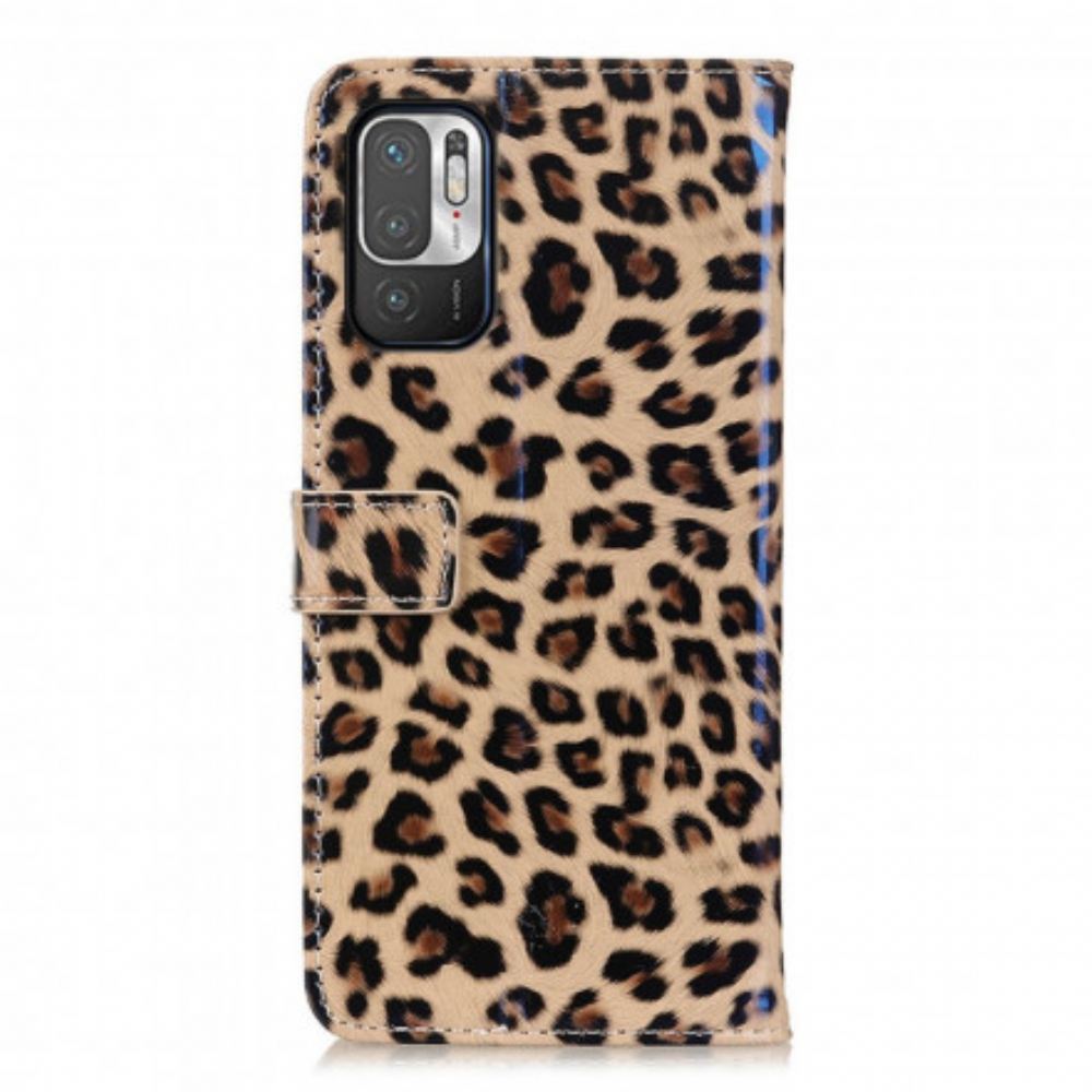 Kožené Pouzdro Na Xiaomi Redmi Note 10 5G / Poco M3 Pro 5G Leopard