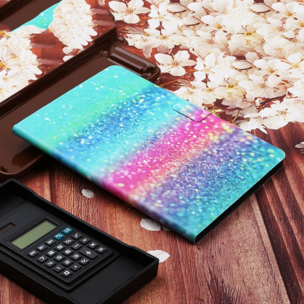 Kožené Pouzdro Na Samsung Galaxy Tab S6 Lite Třpytivý Prvek