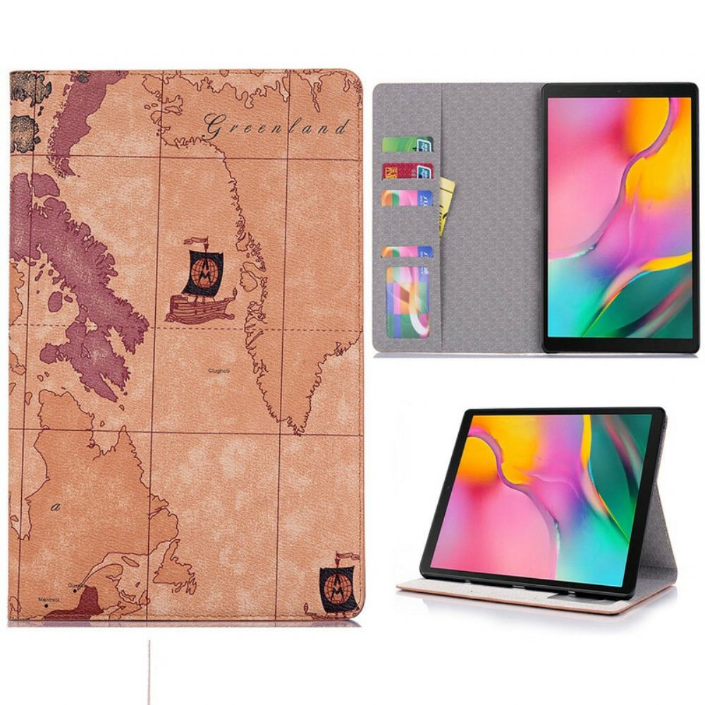 Pouzdra Na Samsung Galaxy Tab S6 Lite Vintage Mapa