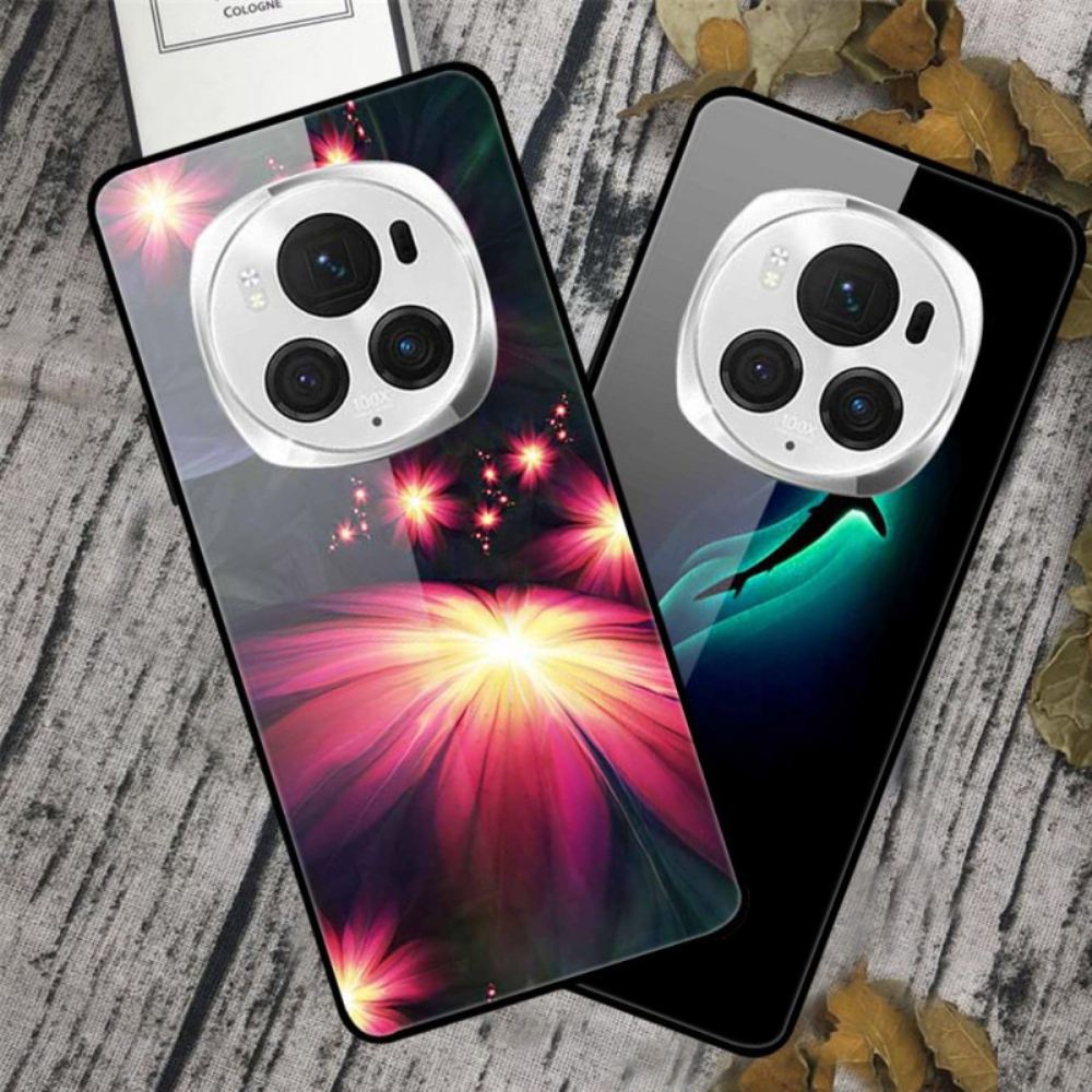 Kryt Honor Magic 6 Pro Tvrzené Sklo Lotus Se Zářivým Světlem