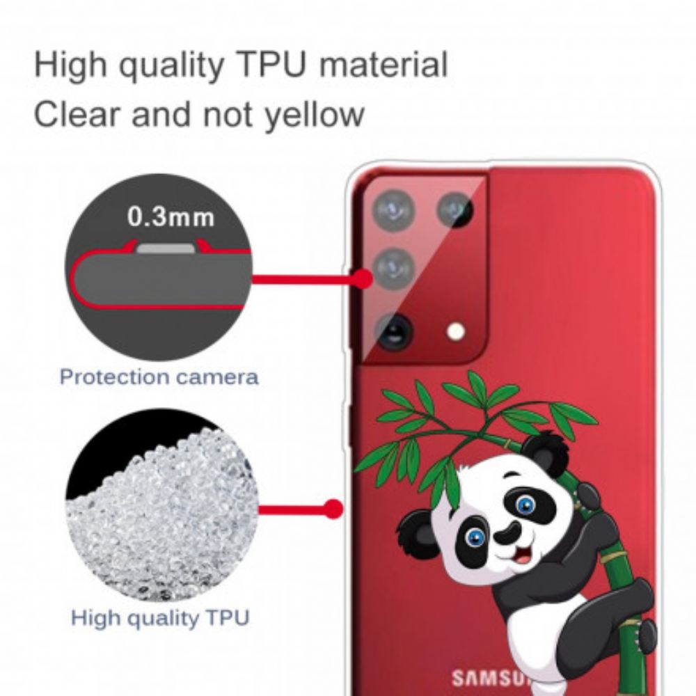 Kryt Na Samsung Galaxy S21 Ultra 5G Panda Na Bambusu