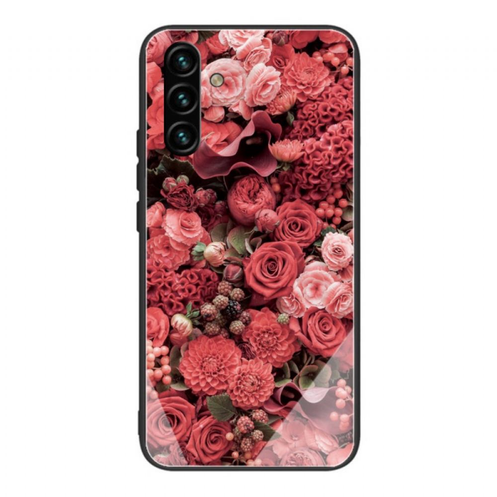 Kryt Na Samsung Galaxy A13 5G Tvrzené Sklo Pink Flowers