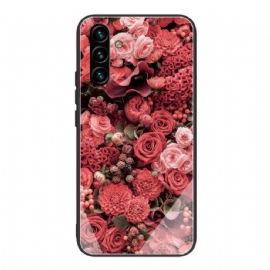 Kryt Na Samsung Galaxy A13 5G Tvrzené Sklo Pink Flowers