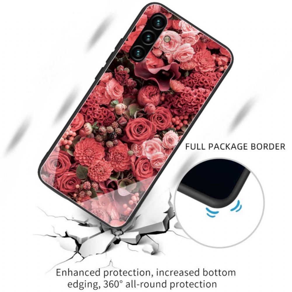 Kryt Na Samsung Galaxy A13 5G Tvrzené Sklo Pink Flowers