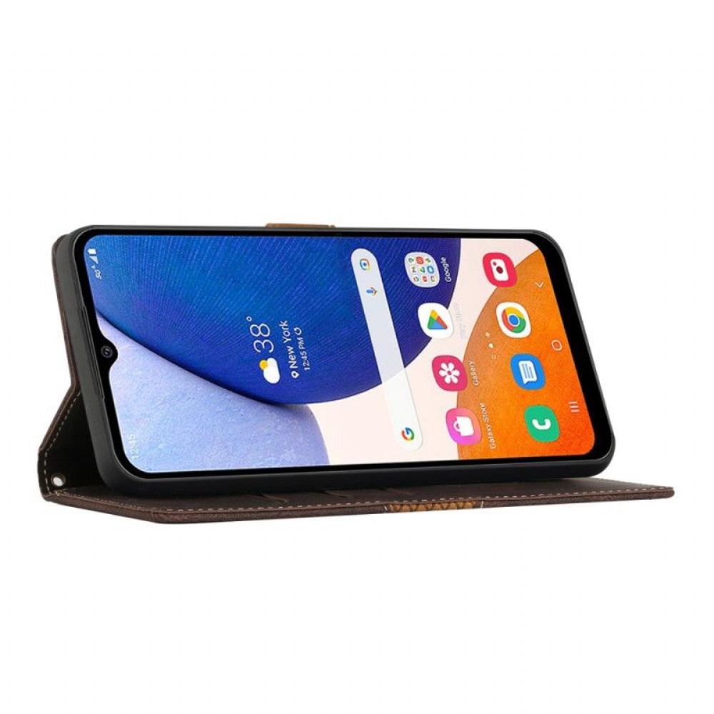 Flipové Pouzdro Na Samsung Galaxy A14 / A14 5G Na Lana Strappy Vzor