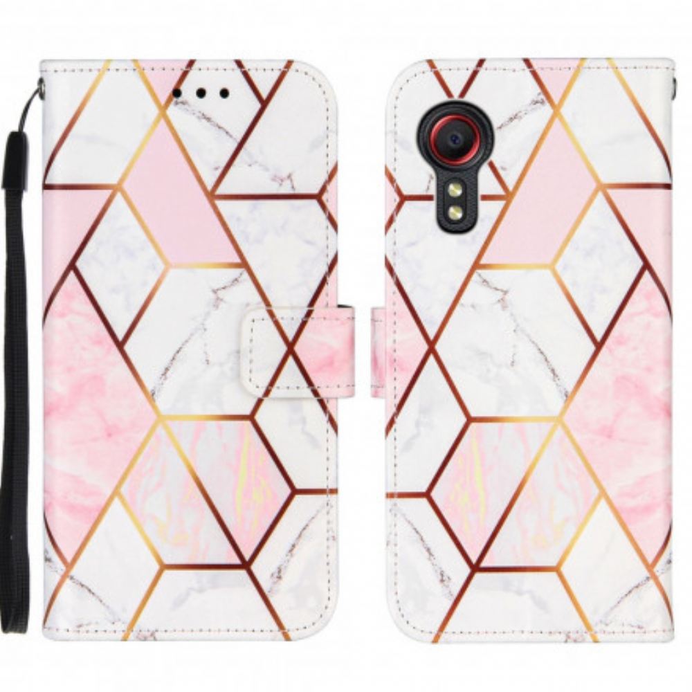 Flipové Pouzdro Na Samsung Galaxy XCover 5 Geometrický Mramor