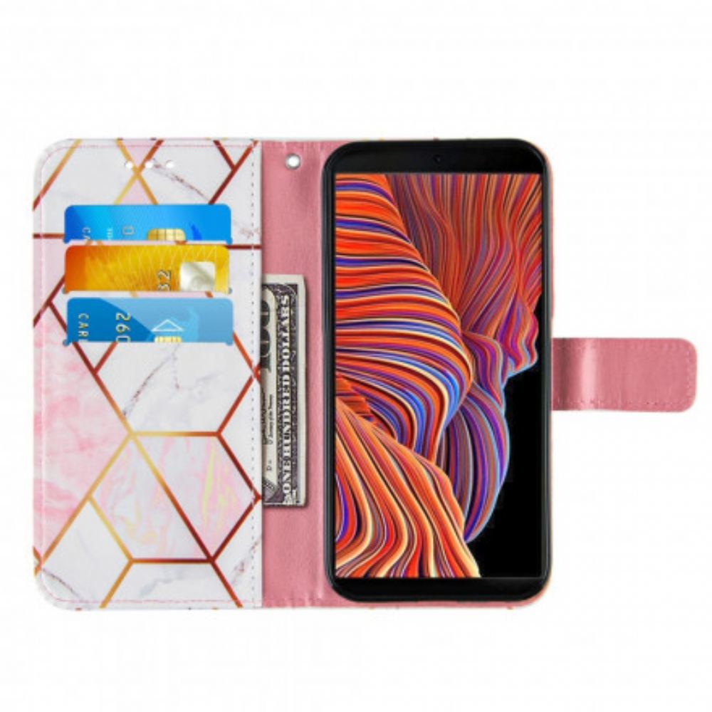 Flipové Pouzdro Na Samsung Galaxy XCover 5 Geometrický Mramor