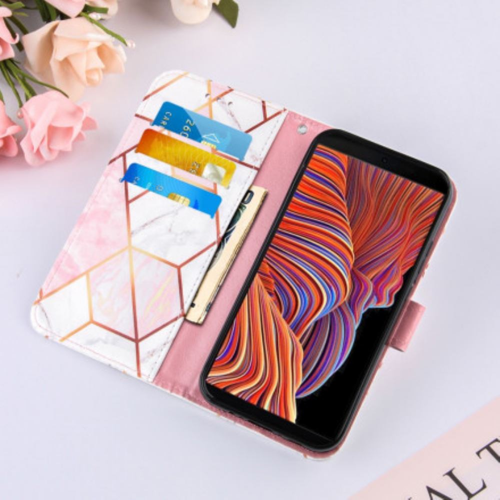 Flipové Pouzdro Na Samsung Galaxy XCover 5 Geometrický Mramor