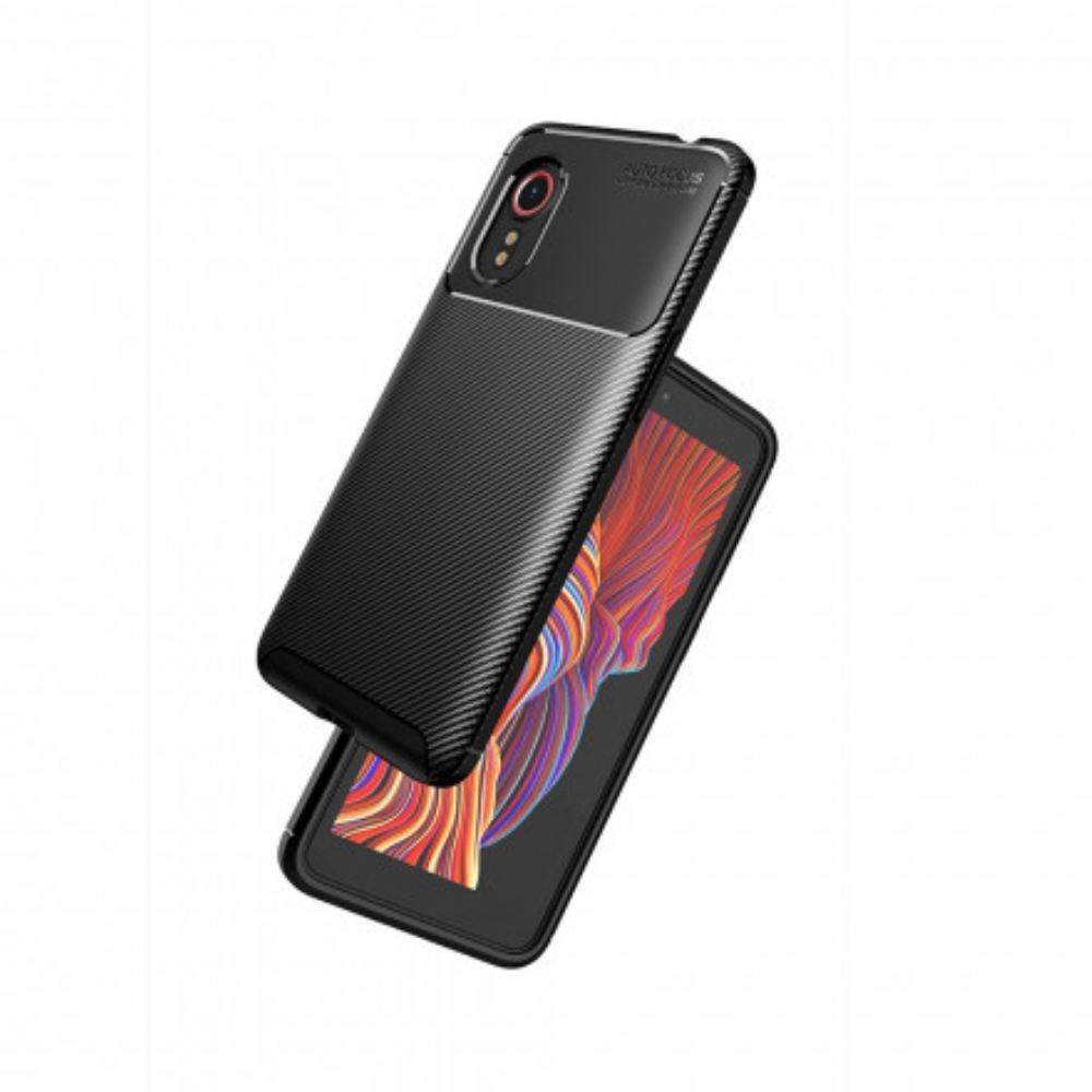 Kryt Na Samsung Galaxy XCover 5 Flexibilní Textura Uhlíkových Vláken