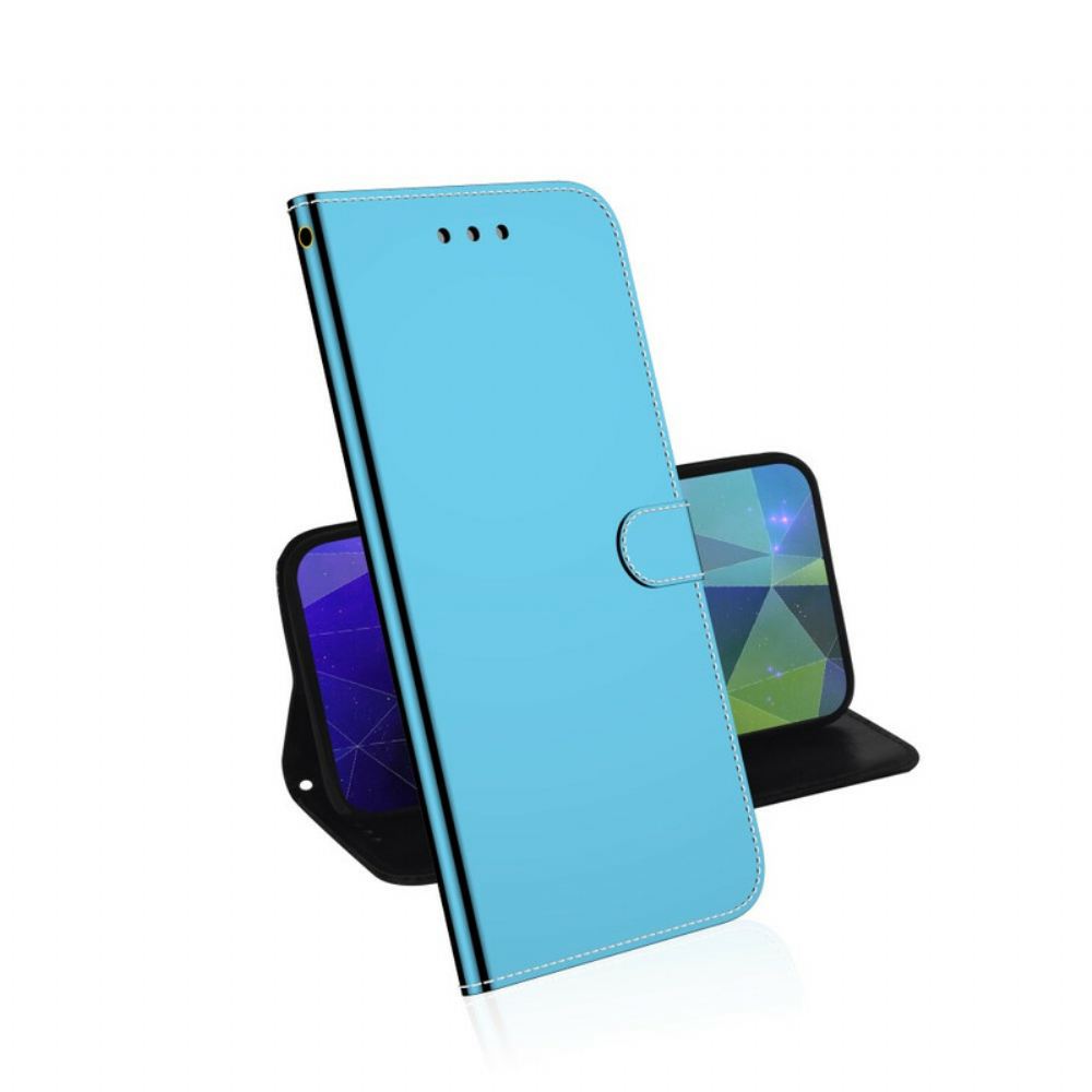 Flipové Pouzdro Na Xiaomi Redmi 9 Kryt Na Zrcadlo Z Umělé Kůže