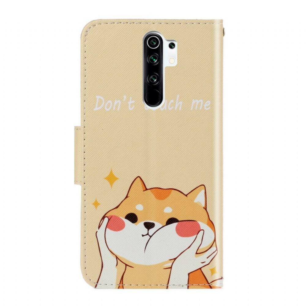 Flipové Pouzdro Na Xiaomi Redmi 9 Na Lana Nedotýkej Se Mě Strappy Cat