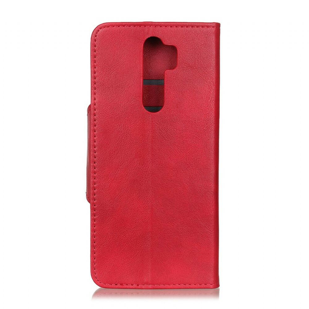 Flipové Pouzdro Na Xiaomi Redmi 9 Vintage Umělá Kůže A Knoflík