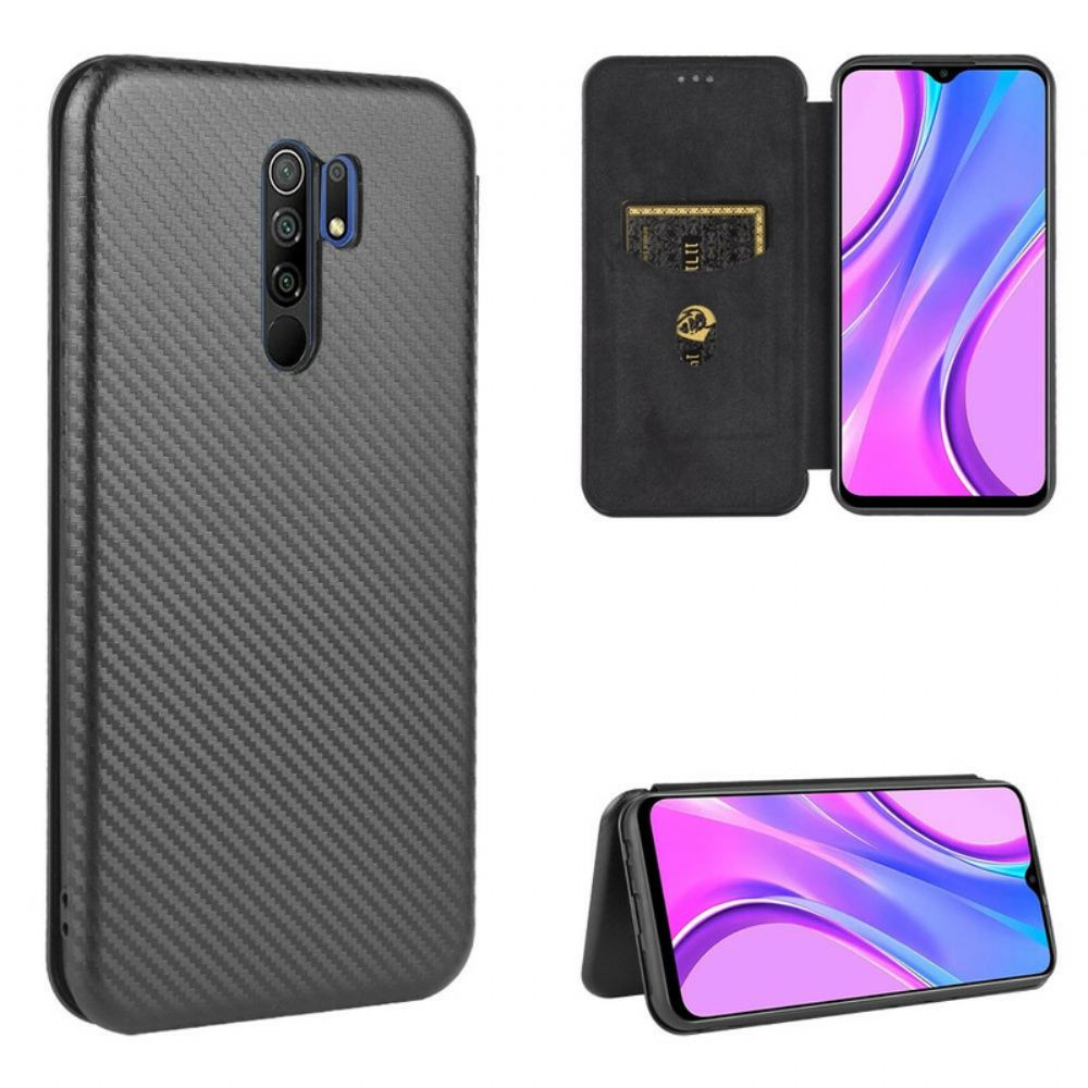 Kryty Na Mobil Na Xiaomi Redmi 9 Flipové Pouzdro Barevný Uhlíkový Silikon