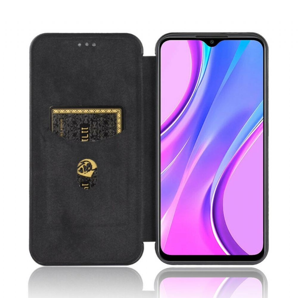 Kryty Na Mobil Na Xiaomi Redmi 9 Flipové Pouzdro Barevný Uhlíkový Silikon