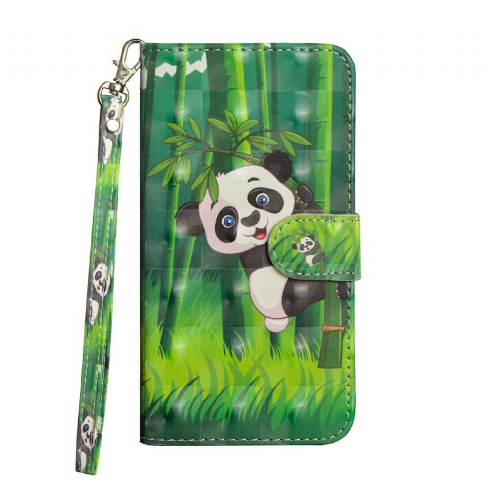 Flipové Pouzdro Na iPhone 12 Mini Panda A Bambus