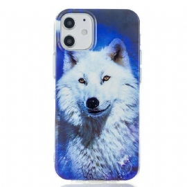 Kryt Na iPhone 12 Mini Fluorescentní Série Wolf