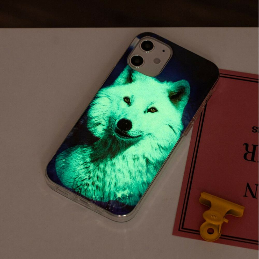 Kryt Na iPhone 12 Mini Fluorescentní Série Wolf