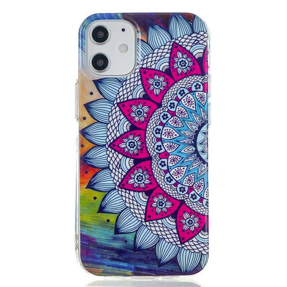 Kryt Na iPhone 12 Mini Fluorescenční Barevná Mandala