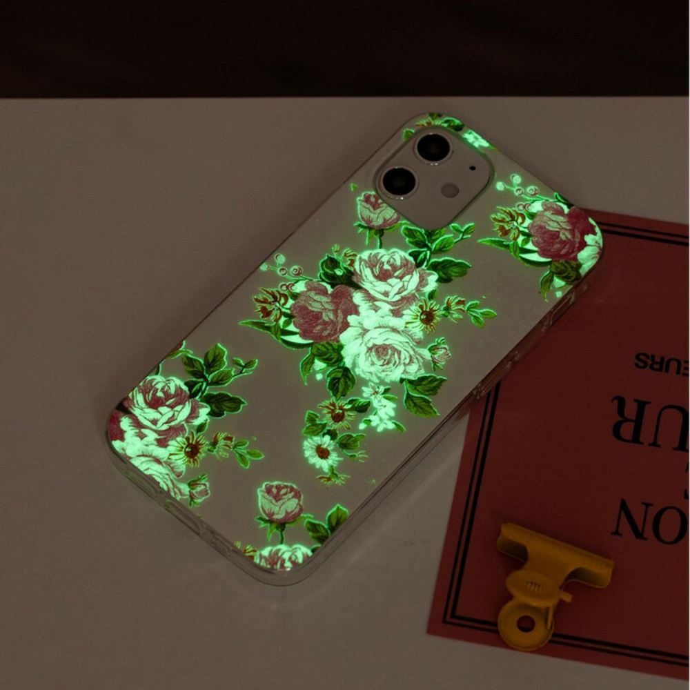 Kryt Na iPhone 12 Mini Fluorescenční Květiny Svobody