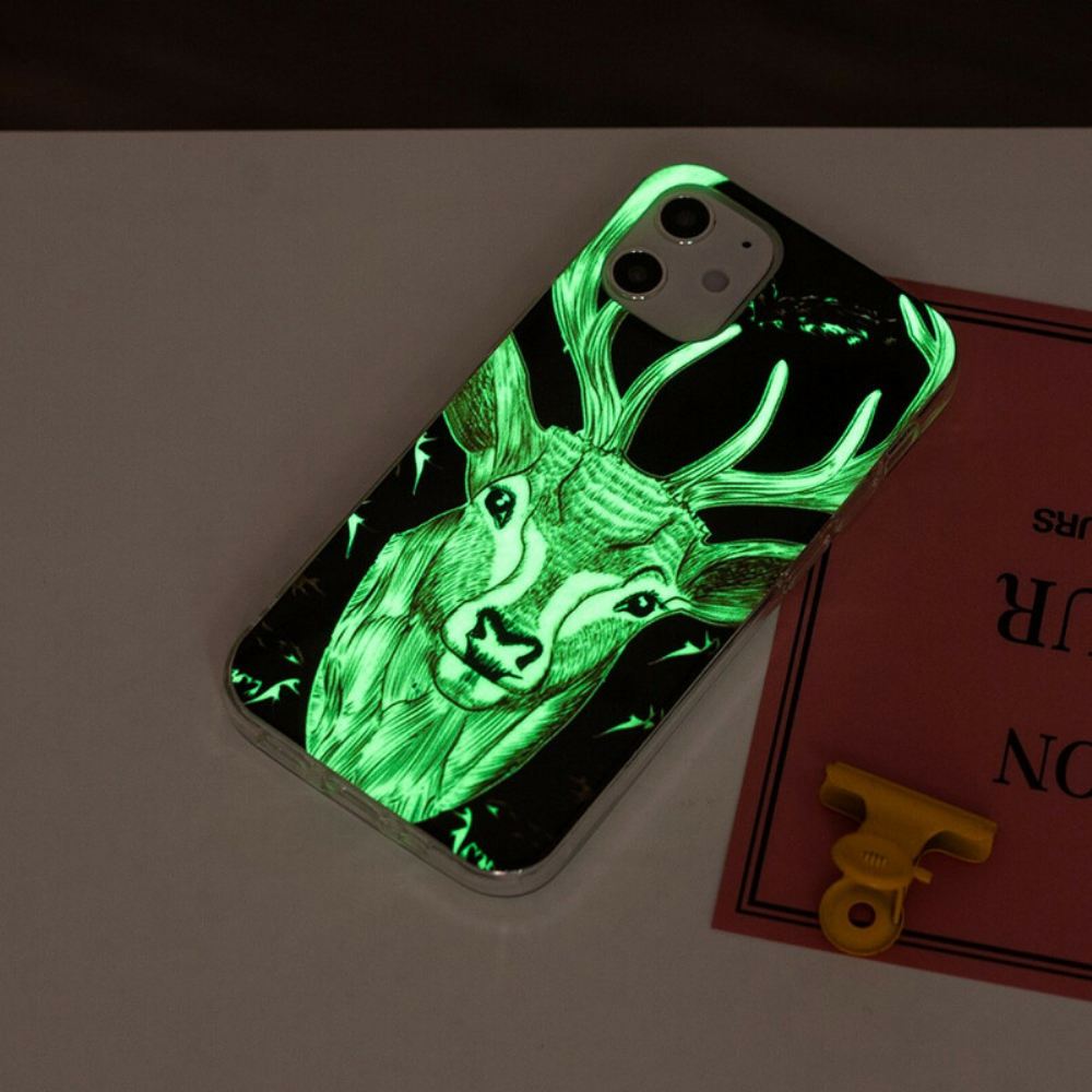 Kryt Na iPhone 12 Mini Fluorescenční Majestátní Jelen