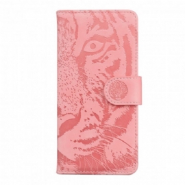 Flipové Pouzdro Na Moto G9 Play Tiger Face Print