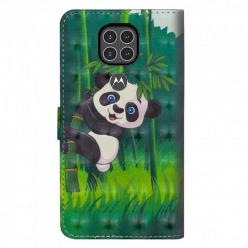 Kožené Pouzdro Na Moto G9 Play Panda A Bambus