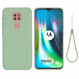 Kryt Na Moto G9 Play Tekutý Silikonový Design Se Šňůrkou