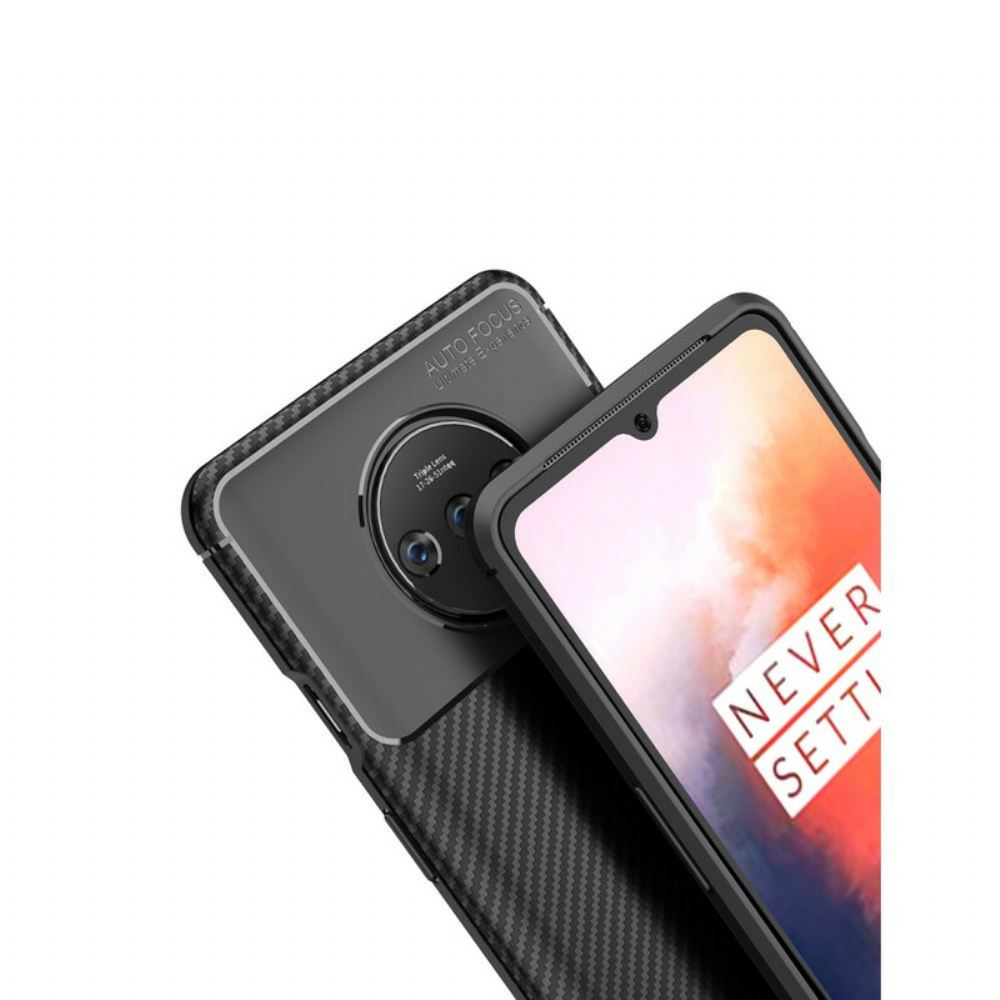 Kryt Na OnePlus 7T Flexibilní Textura Uhlíkových Vláken