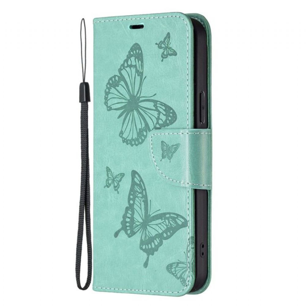 Flipové Pouzdro Na Xiaomi 13 Na Lana Butterflies Printed Strappy