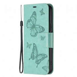 Flipové Pouzdro Na Xiaomi 13 Na Lana Butterflies Printed Strappy