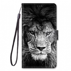 Flipové Pouzdro Na Xiaomi 13 Na Lana Lanyard Lion