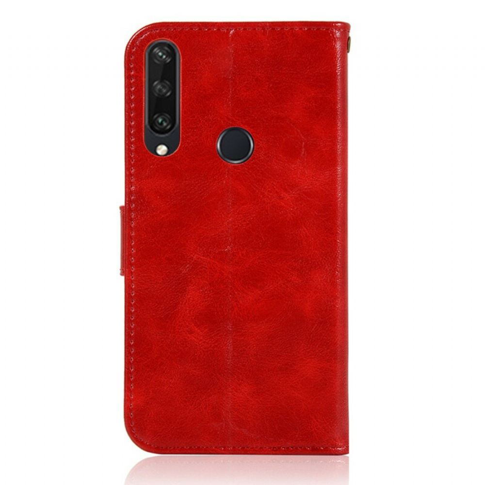 Flipové Pouzdro Na Huawei Y6 2019 / Honor 8A Na Lana Vintage Kožený Řemínek