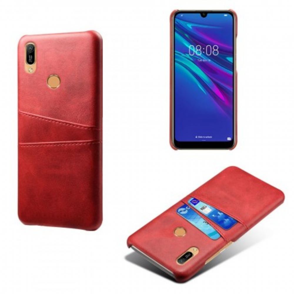 Kryt Na Huawei Y6 2019 / Honor 8A Kožený Držák Na Karty S Efektem