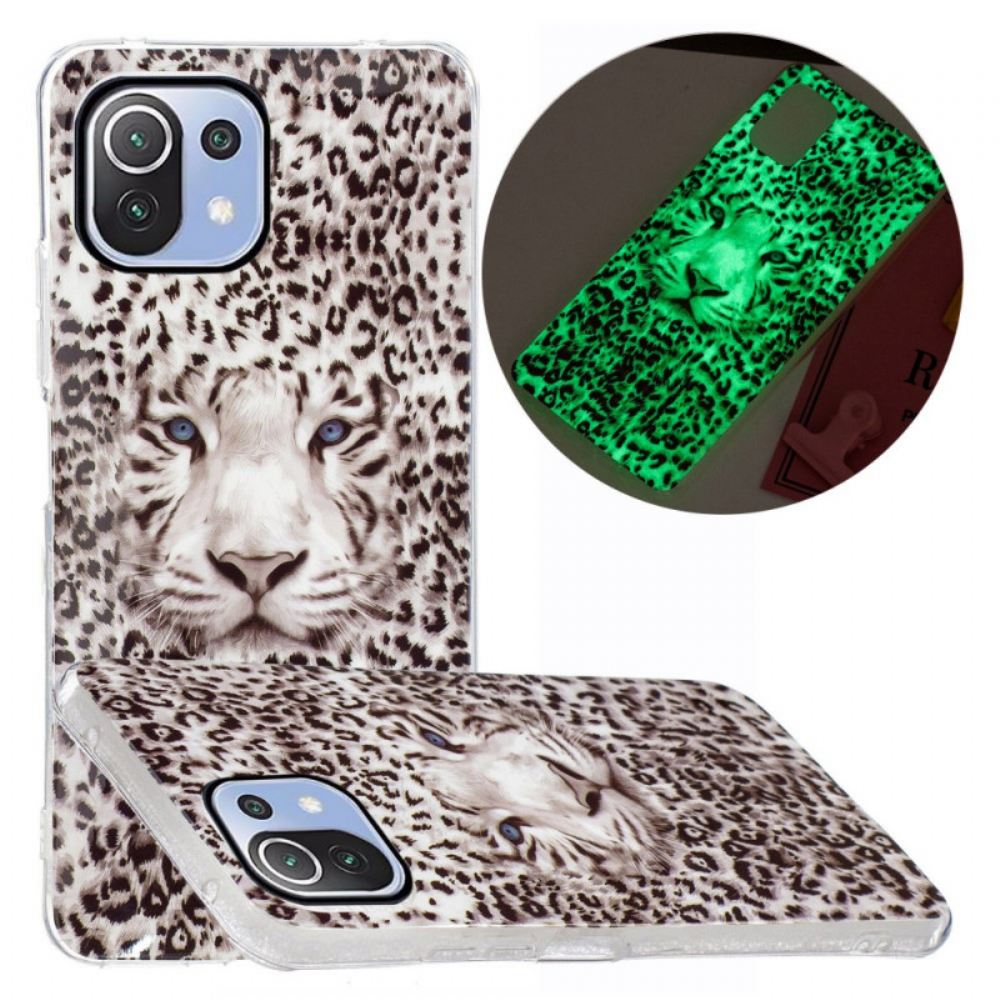 Kryty Na Mobil Na Xiaomi Mi 11 Lite 5G NE / Mi 11 Lite 4G / 5G Fluorescenční Leopard