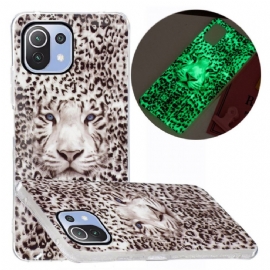 Kryty Na Mobil Na Xiaomi Mi 11 Lite 5G NE / Mi 11 Lite 4G / 5G Fluorescenční Leopard