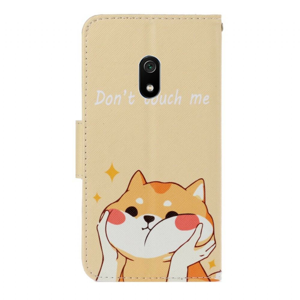 Flipové Pouzdro Na Xiaomi Redmi 8A Na Lana Nedotýkej Se Mě Strappy Cat