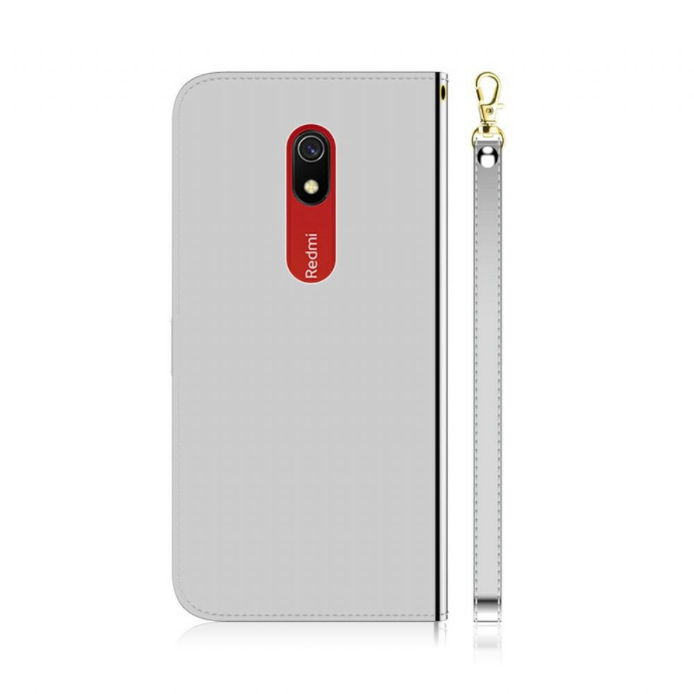 Kožené Pouzdro Na Xiaomi Redmi 8A Kryt Na Zrcadlo Z Umělé Kůže