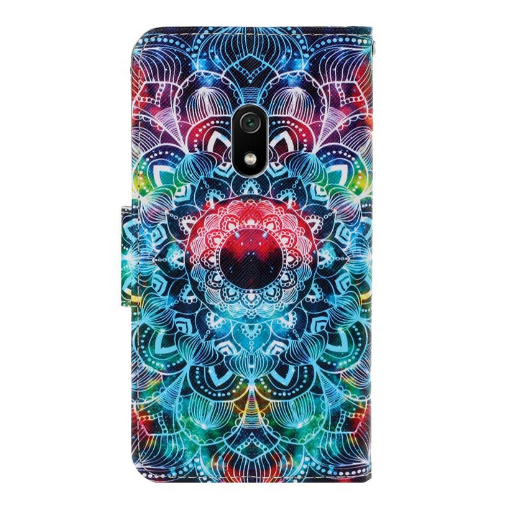 Kožené Pouzdro Na Xiaomi Redmi 8A Na Lana Okázalá Mandala S Popruhem