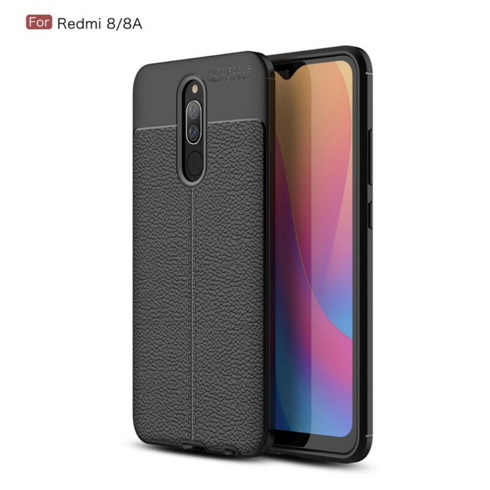 Kryt Na Xiaomi Redmi 8A Efekt Kůže Litchi S Dvojitou Linií