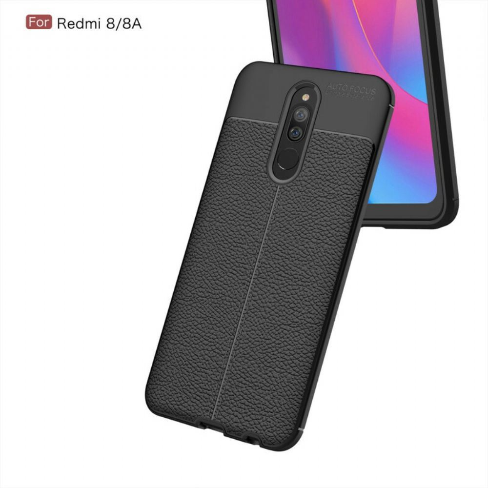 Kryt Na Xiaomi Redmi 8A Efekt Kůže Litchi S Dvojitou Linií