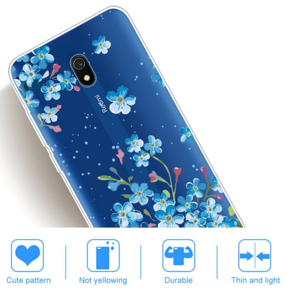 Kryt Na Xiaomi Redmi 8A Kytice Modrých Květin