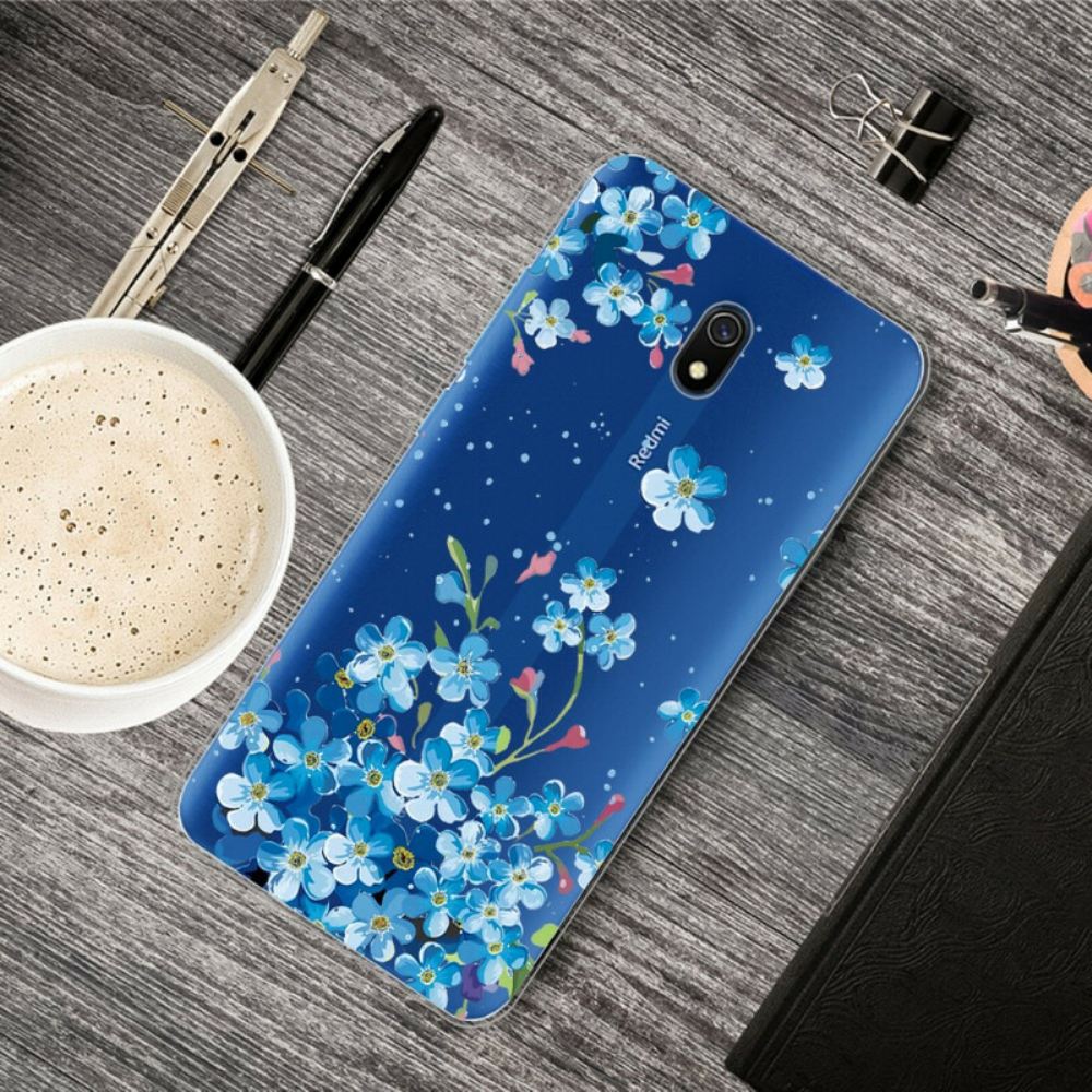 Kryt Na Xiaomi Redmi 8A Kytice Modrých Květin