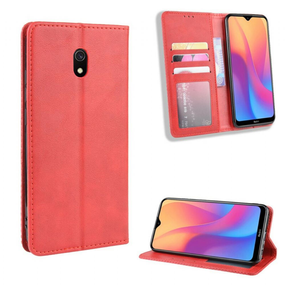 Kryty Na Mobil Na Xiaomi Redmi 8A Flipové Pouzdro Stylizovaný Vintage Kožený Efekt